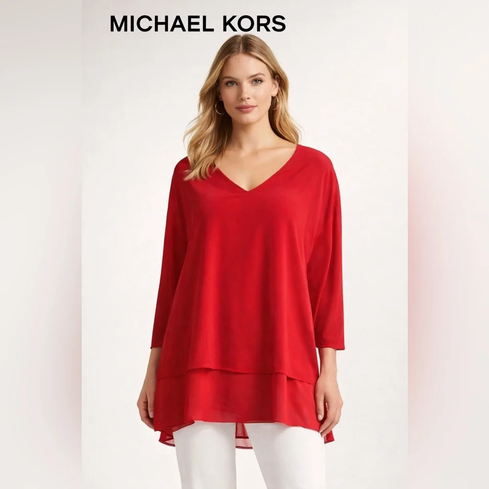 Michael Kors | Medium | Red Blouse - Picture 1 of 3